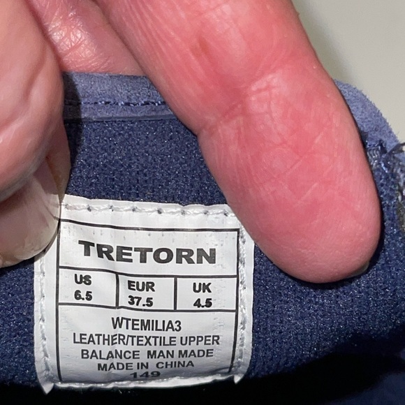 Tretorn Shoes 6.5 Blue Suede Slip On Braided Jute Cushioned - Picture 9 of 9